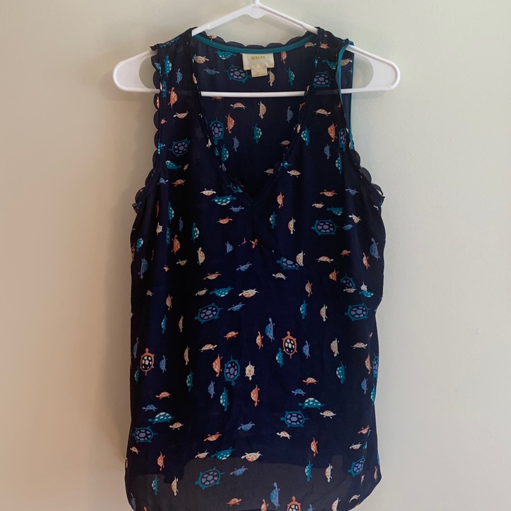 Maeve Turtle print top